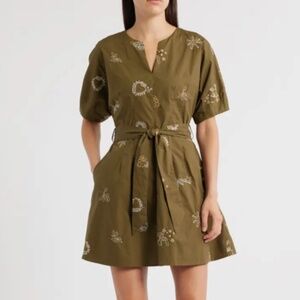 NWT Ciebon Zahra Embroidered Flare Minidress